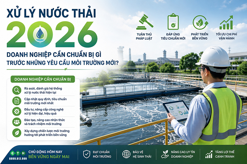 Xử Lý Nước Thải 2026: Doanh Nghiệp Cần Chuẩn Bị Gì Trước Những Yêu Cầu Môi Trường Mới? 1 doanh nghiep can chuan bi gi truoc nhung yeu cau moi truong moi