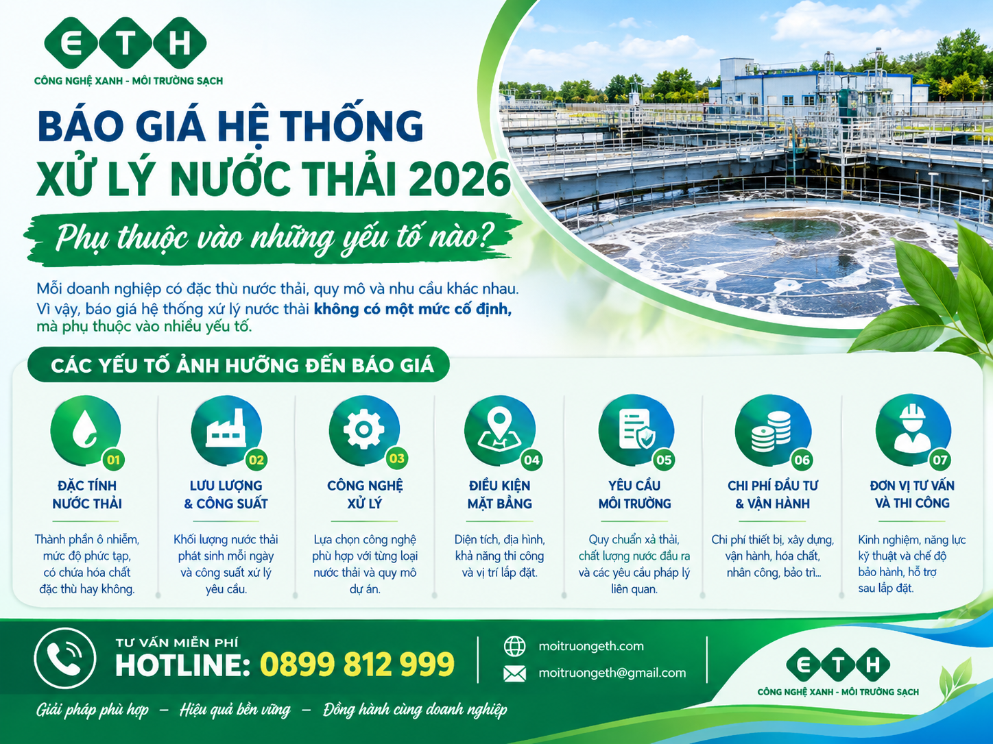 Báo Giá Hệ Thống Xử Lý Nước Thải 2026 Phụ Thuộc Vào Những Yếu Tố Nào? 1 bao gia he thong xu ly nuoc thai 2026